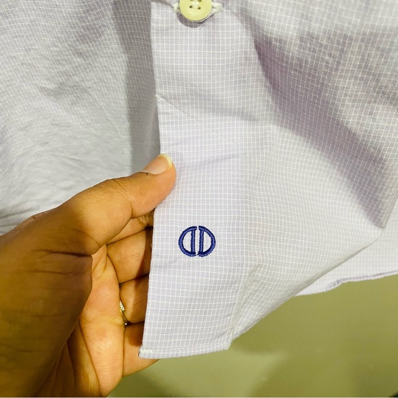 DAVID DONAHUE TRIM FIT LONG SLEEVE CHECKERED BUTTON DOWN SHIRT - Picture 3 of 8